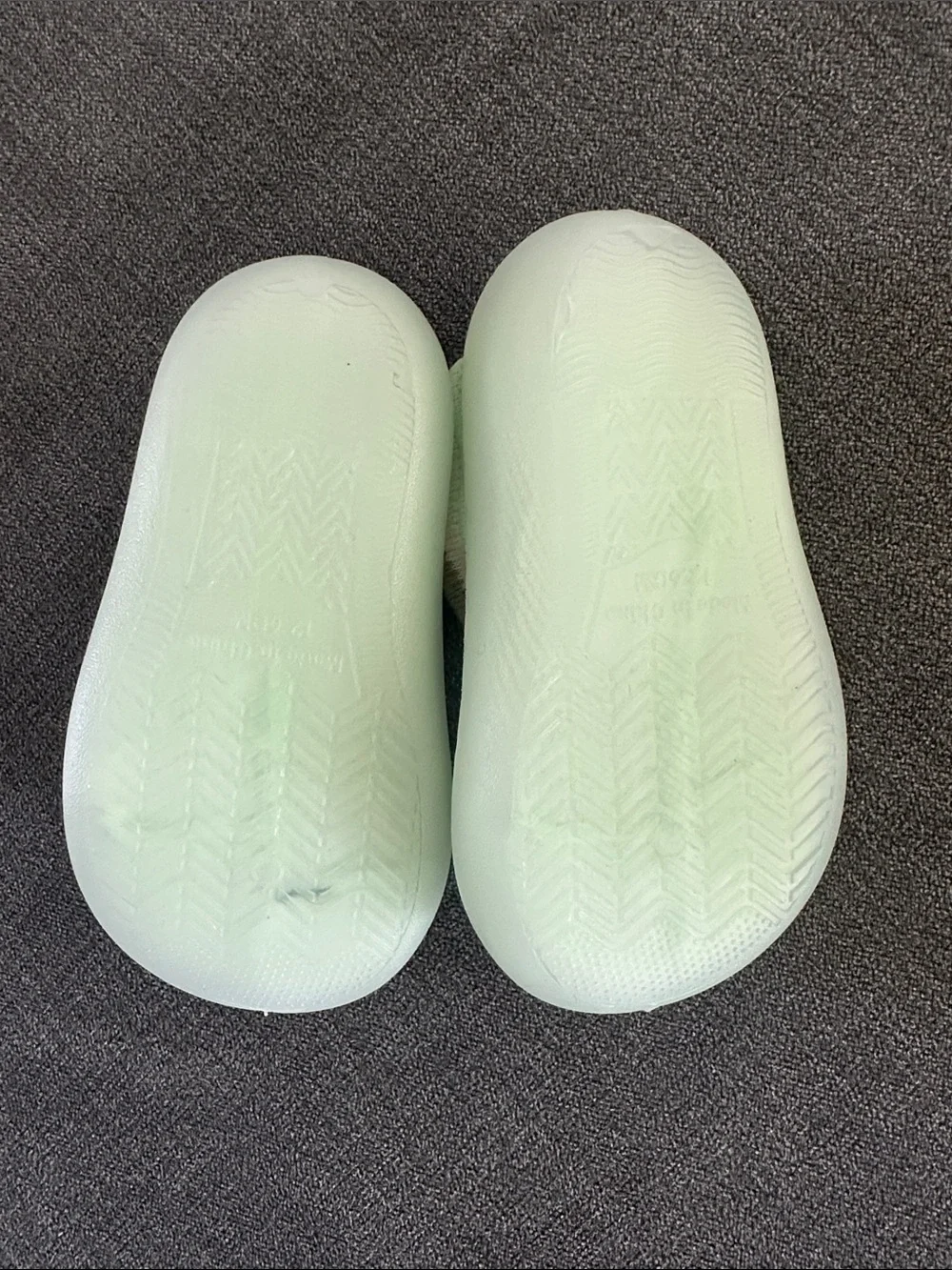Tiny Explorings Barefoot Baby Shoes Mint Green Slip-On Slippers 12-18 months